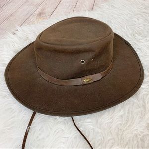 COV-VER Boho Cotton Western Hat w/Leather Ties L